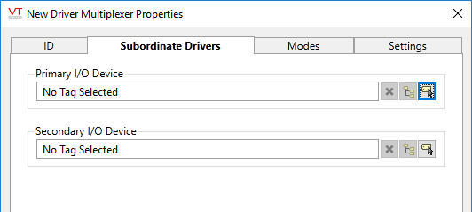 DriverMUX subordinate drivers tab